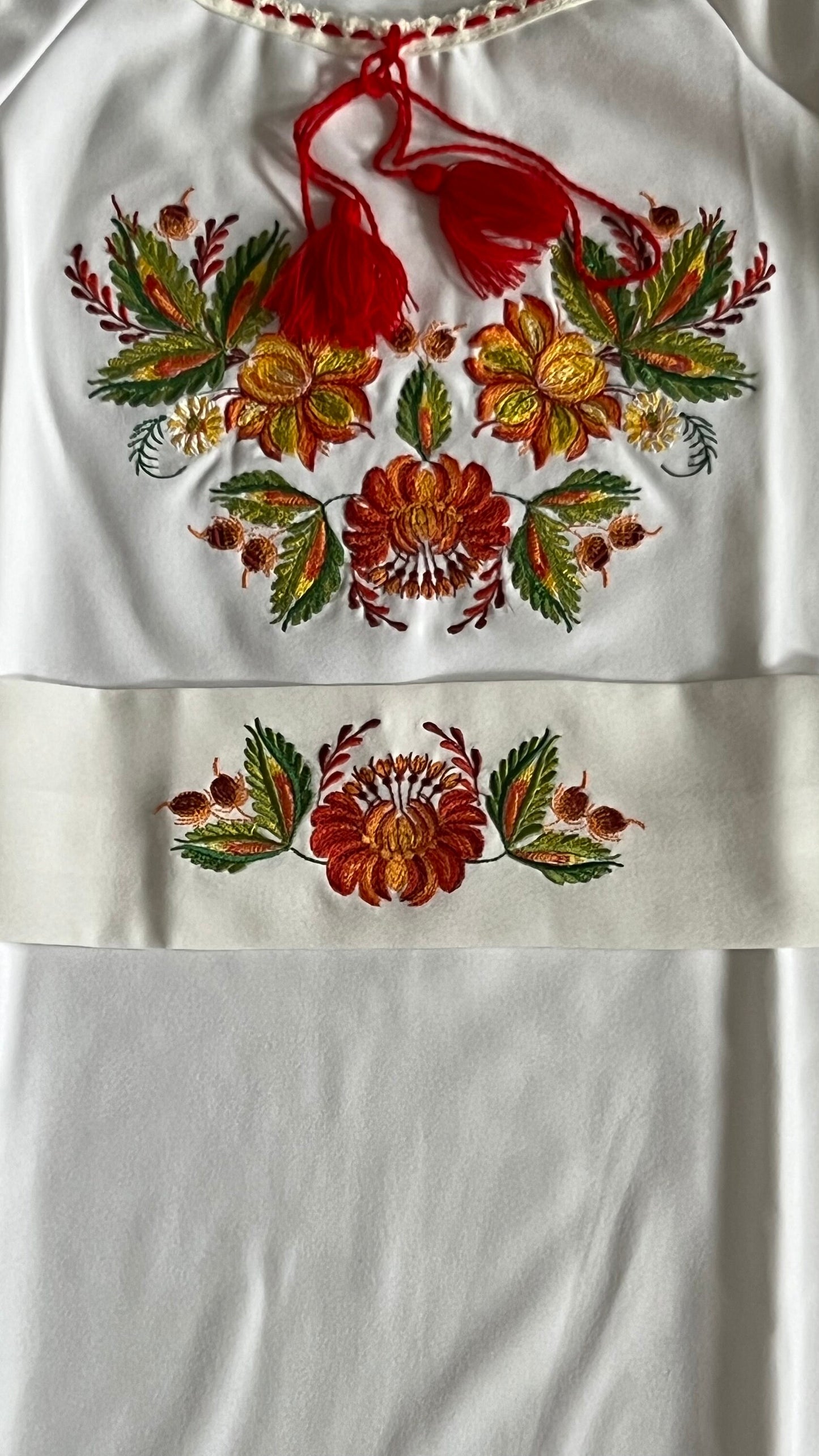 XS-6XL Traditional Folk Slavic Dress with Floral Embroidery