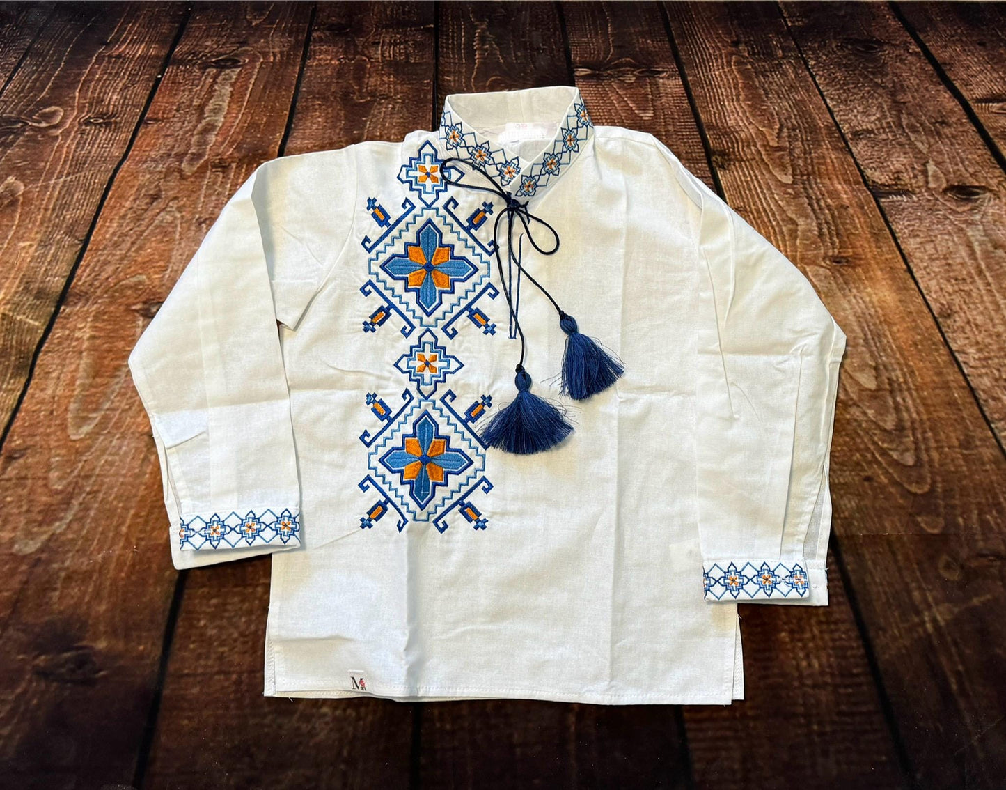 2-16YO Elegant Ukrainian Embriodered Modern Shirt for Boys