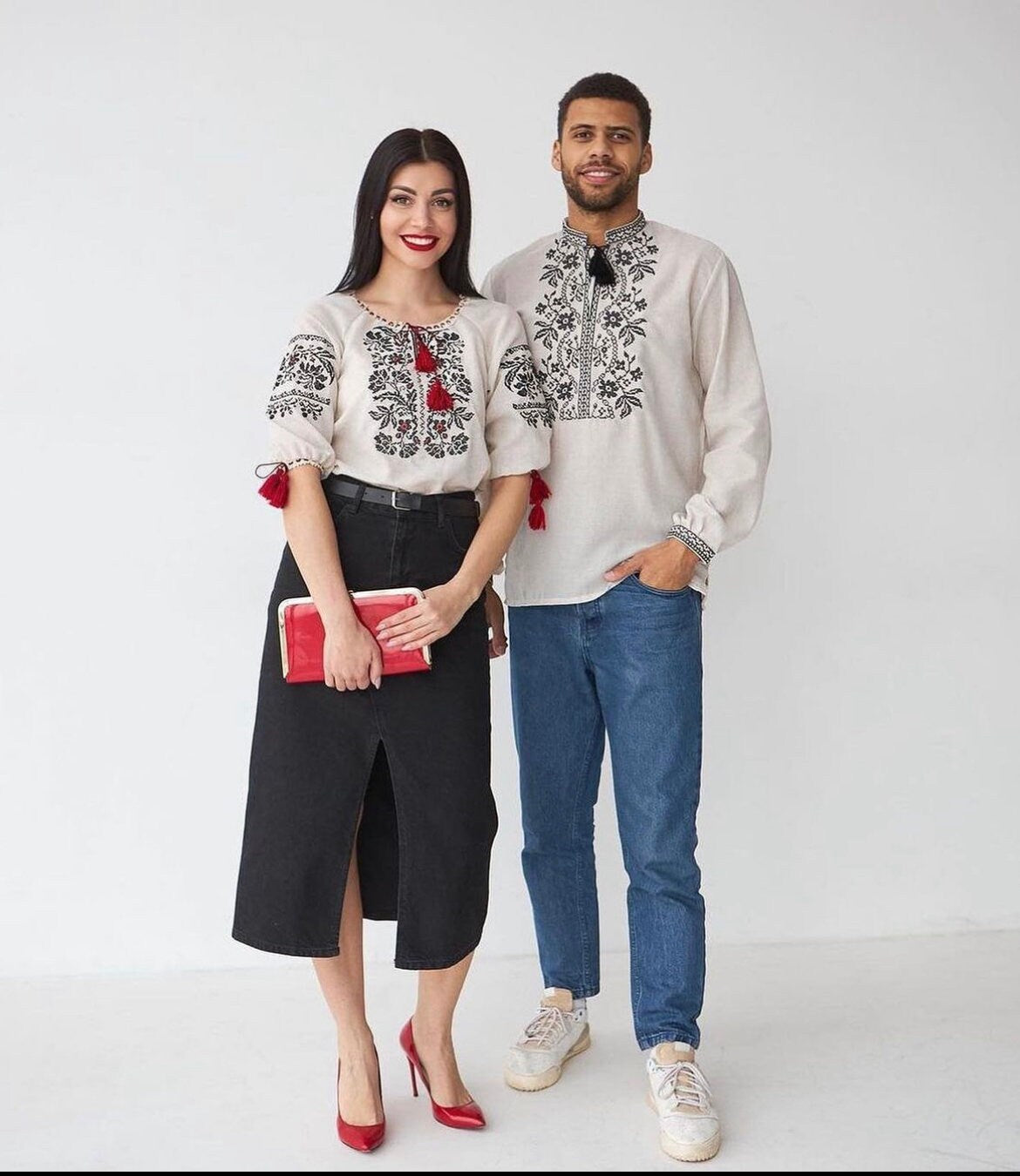 XXS-7XL Embriodered Linen Sorochka Traditional Ukrainian Shirt for Men