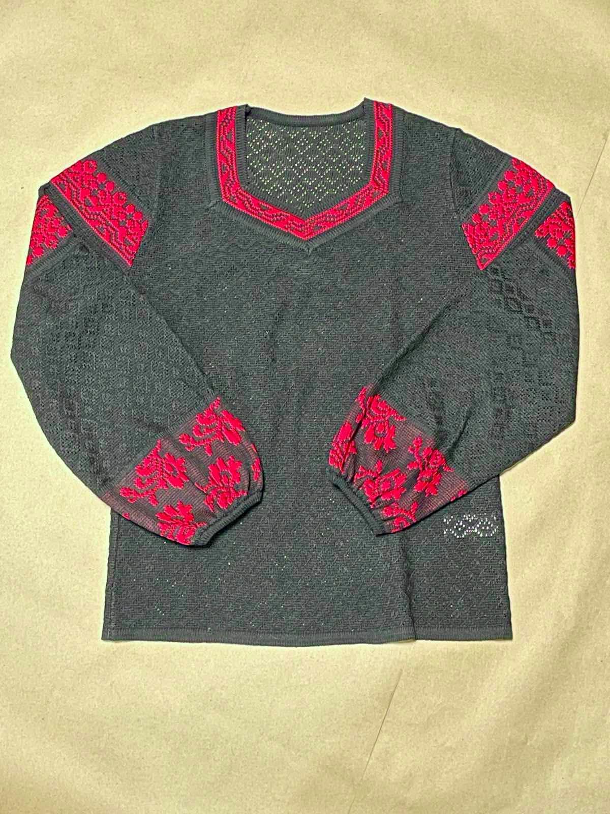 S-4XL Modern Knitted Ukrainian Blouse with a French Twist – Timeless Elegance Redefined