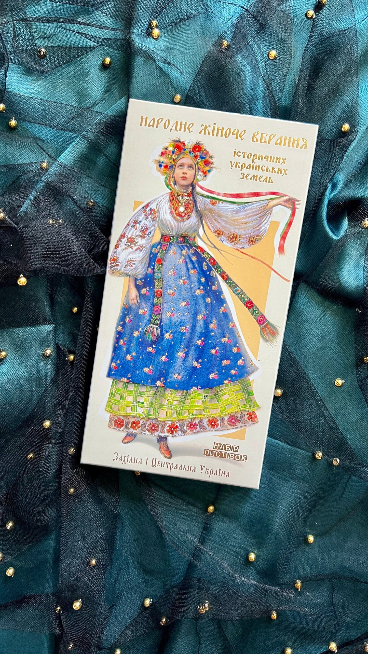 Gift Set of Ukrainian Folk Costume Postcards - Western and Central Ukraine Traditional Clothing of Ukrainians