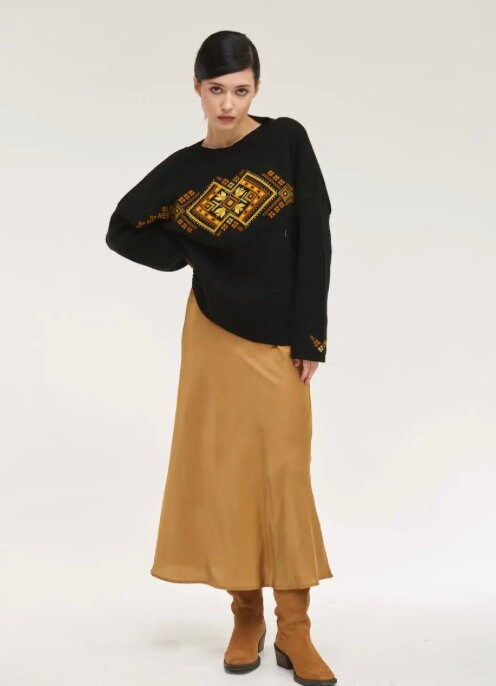 Modern High-Quality Knit Inspired by Ukrainian Embroidery Motifs