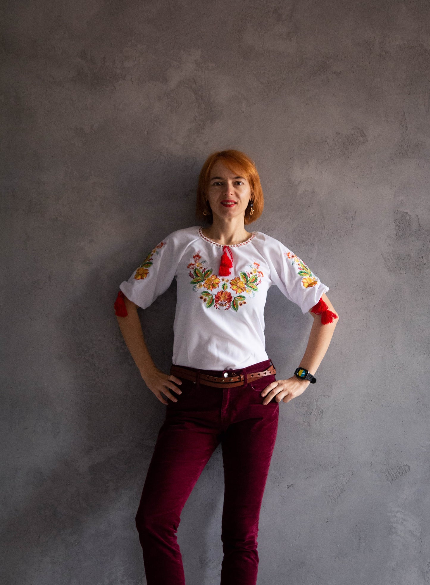 XXS-6XL Modern Ukrainian Vyshyvanka for Women with Flower Embroidery