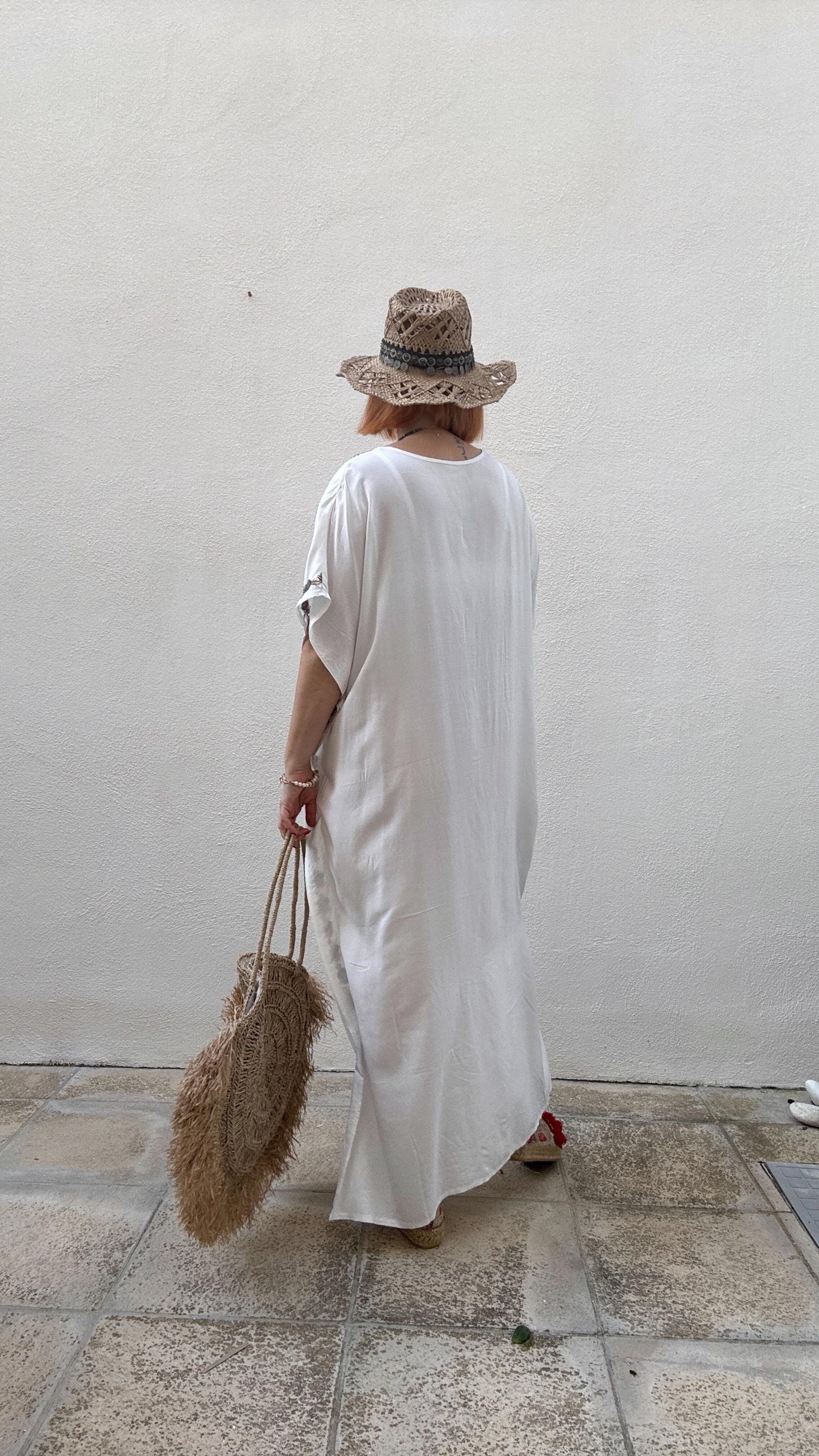 Elegant Oversize Summer Robe with Embroidery Maxi Gown Home Wear