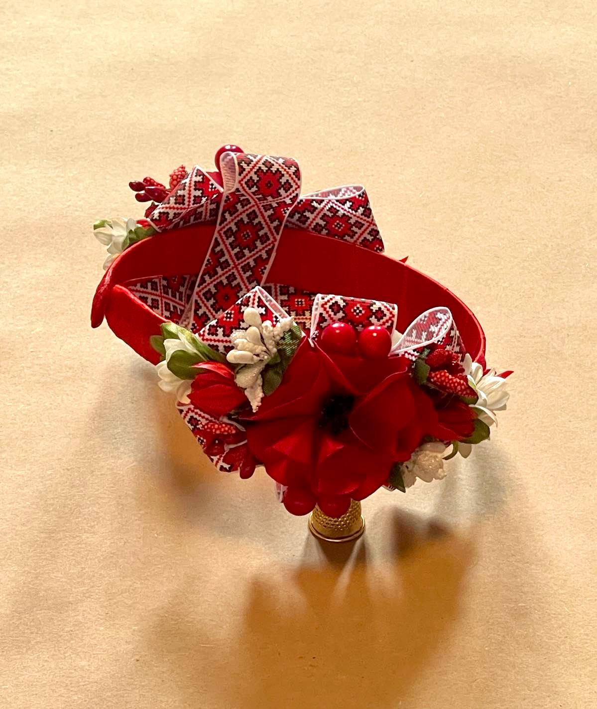 Elegant Ukrainian Vinok in Traditional Colors Ukrainian Headband