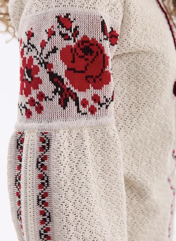 Modern Knitted Blouse with Crochet Details – Elegant and Versatile Ukrainian Vyshyvanka