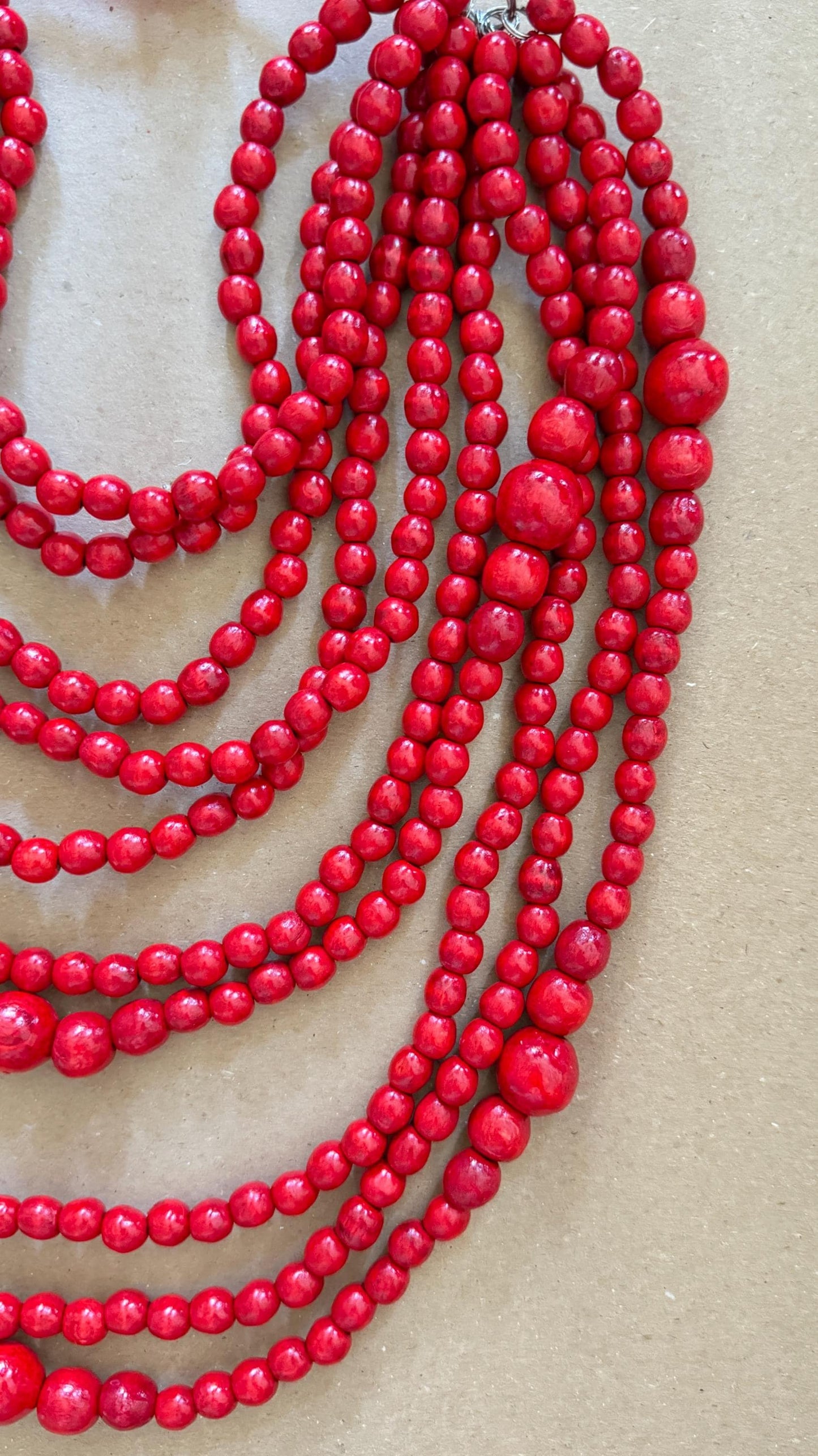 Multi-Layered Ukrainian Namysto Necklace Ukrainian Wooden Jewellery
