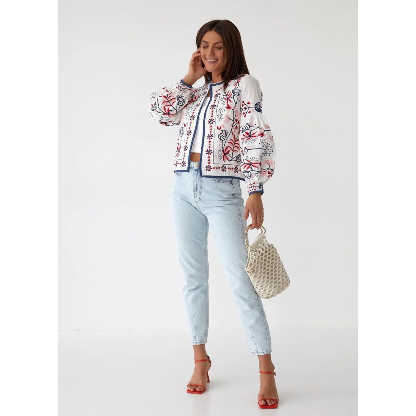 High Quality Crop Top Summer Embroidered Boho Jacket with Artistic Charm