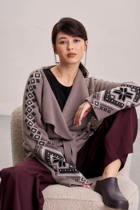 Geometric Cozy Sweater High-Quality Stylish Warm Winter Cardigan
