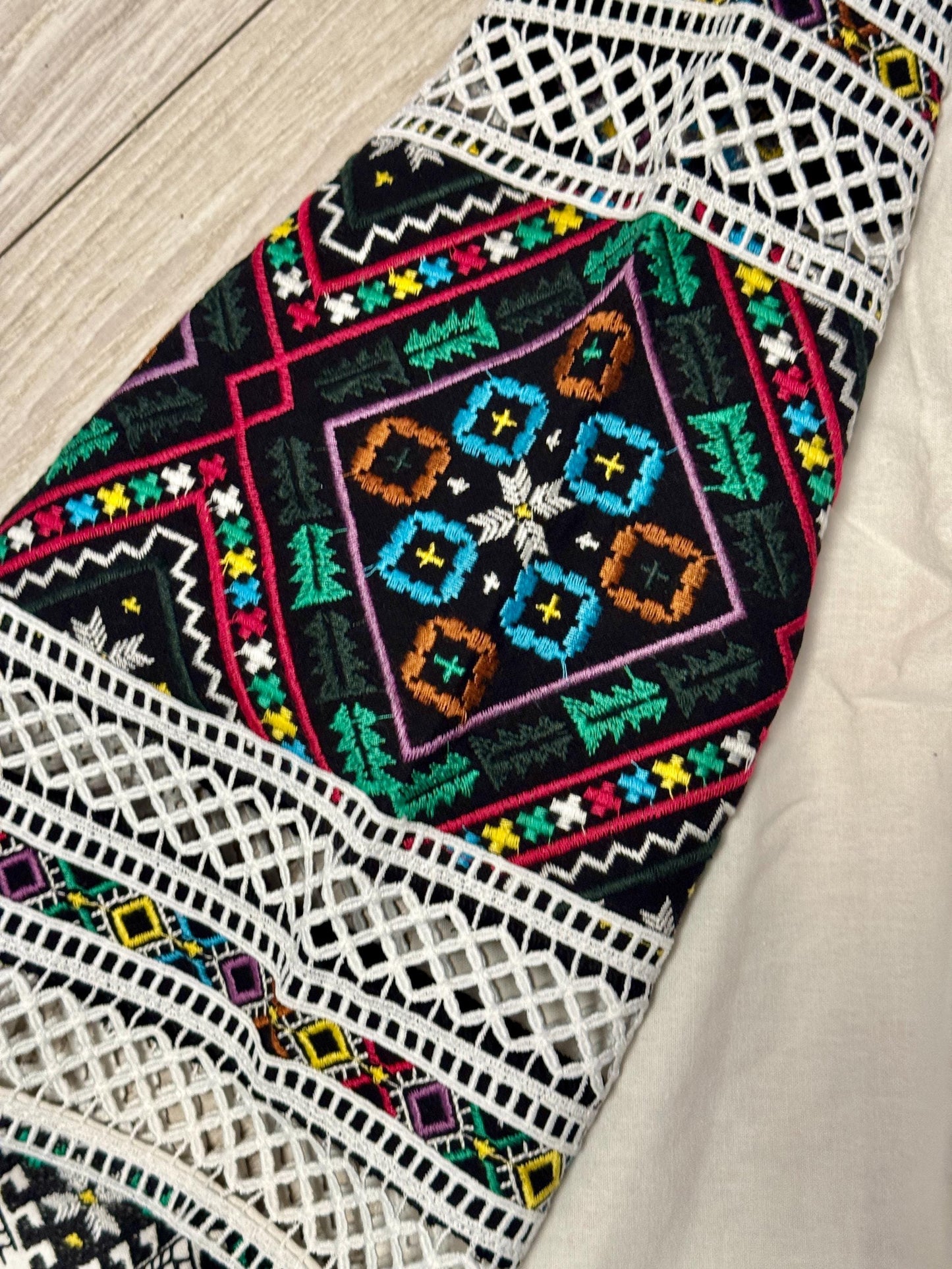 S-3XL Blouse with Rich Ukrainian Embroidery and Crochet Inserts