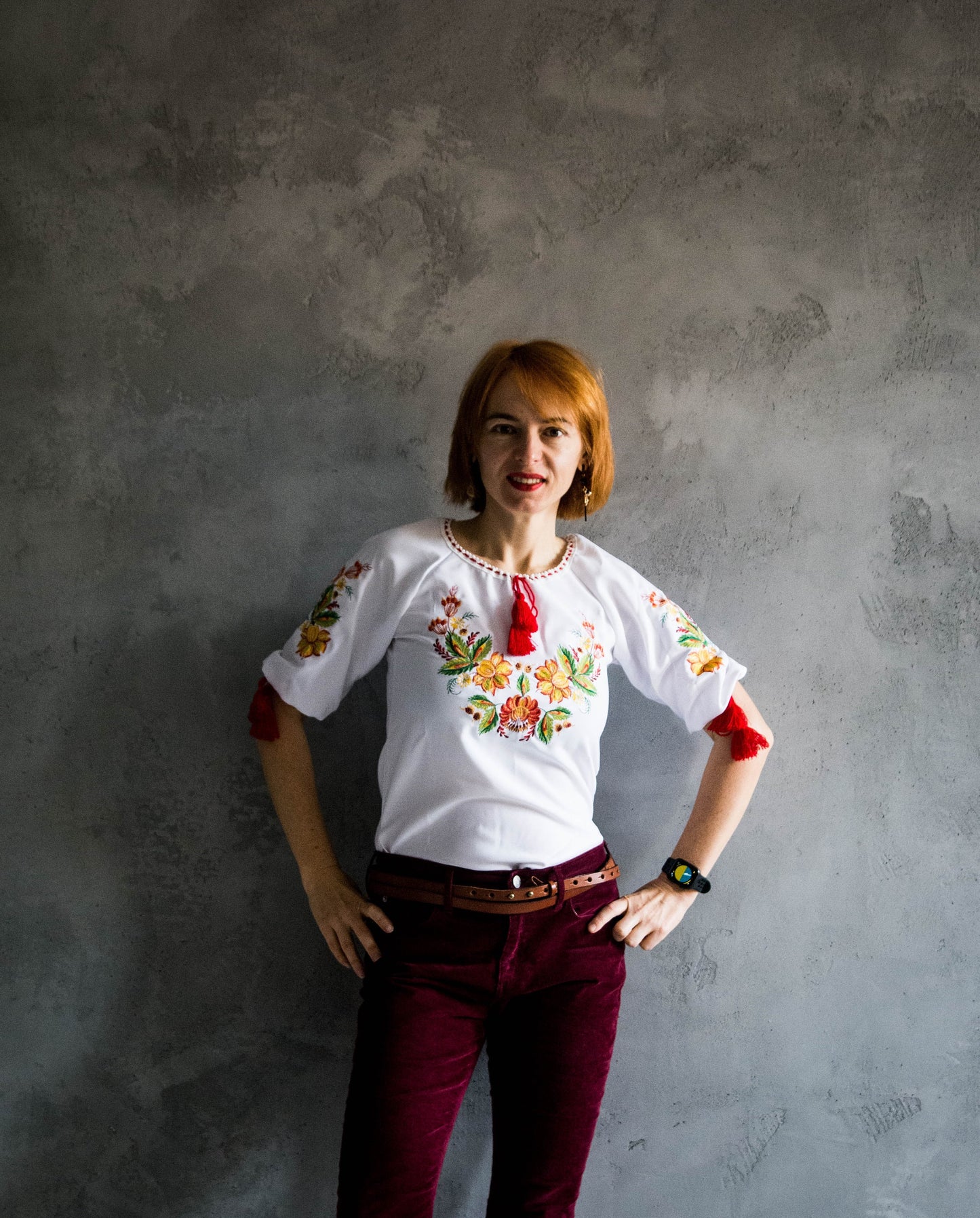XXS-6XL Modern Ukrainian Vyshyvanka for Women with Flower Embroidery