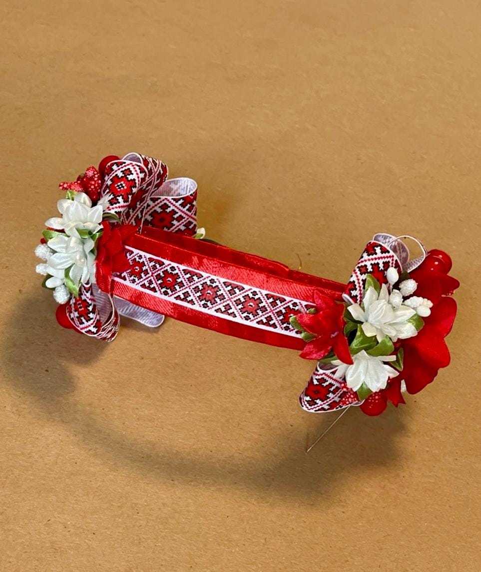 Elegant Ukrainian Vinok in Traditional Colors Ukrainian Headband