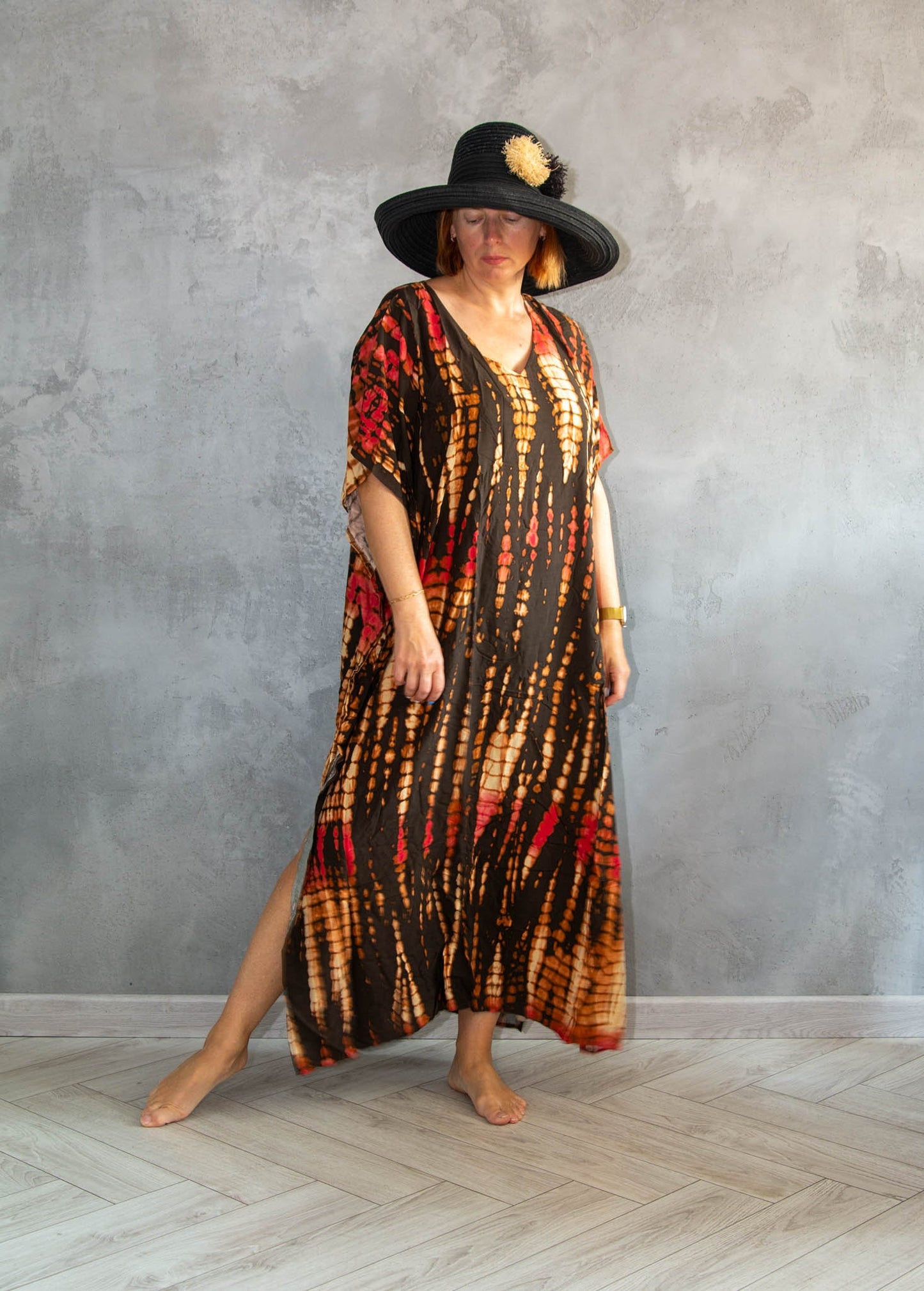 Tie Die Summer Robe Maxi Gown Home Wear Lounge Wear Summer