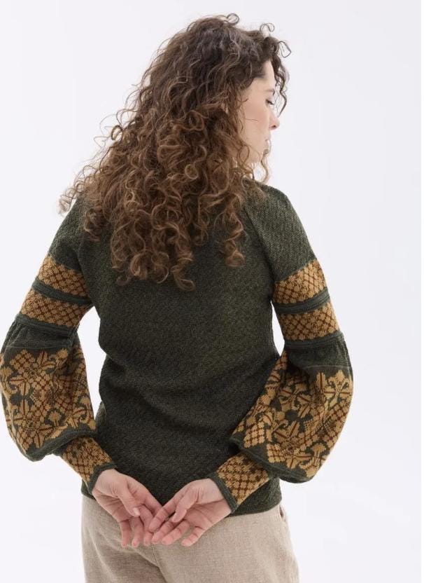 S-4XL Modern Embroidered Knitted Ukrainian Blouse A Perfect Blend of Comfort and Style