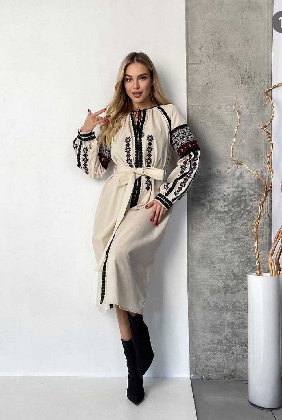Polished Summer Boho Dress – Vacation-Ready Vyshyvanka Elegance