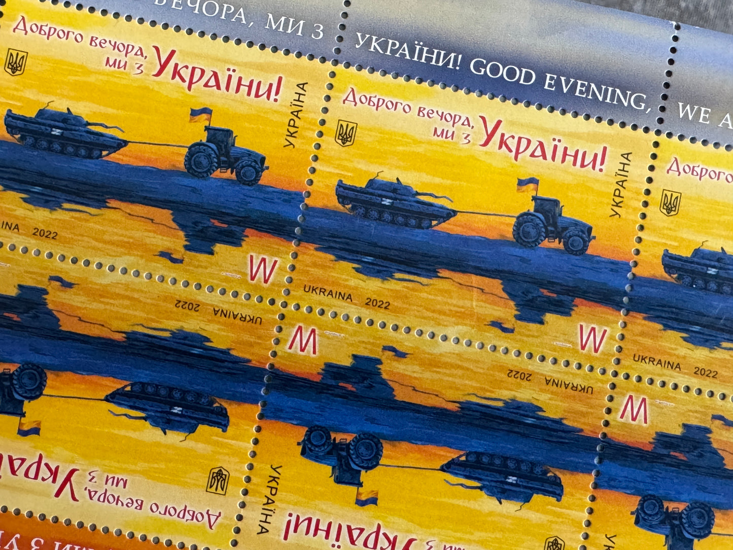 Authentic Good Evening We Are From Ukraine W Stamp Sheet Ukrposhta 2022