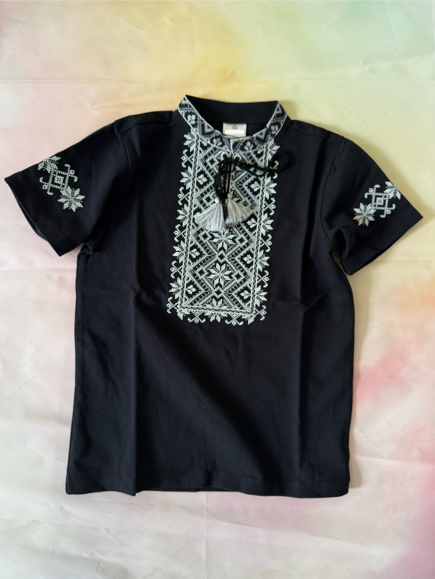 2-12YO Ukrainian Boys T-Shirt with Modern Embroidery