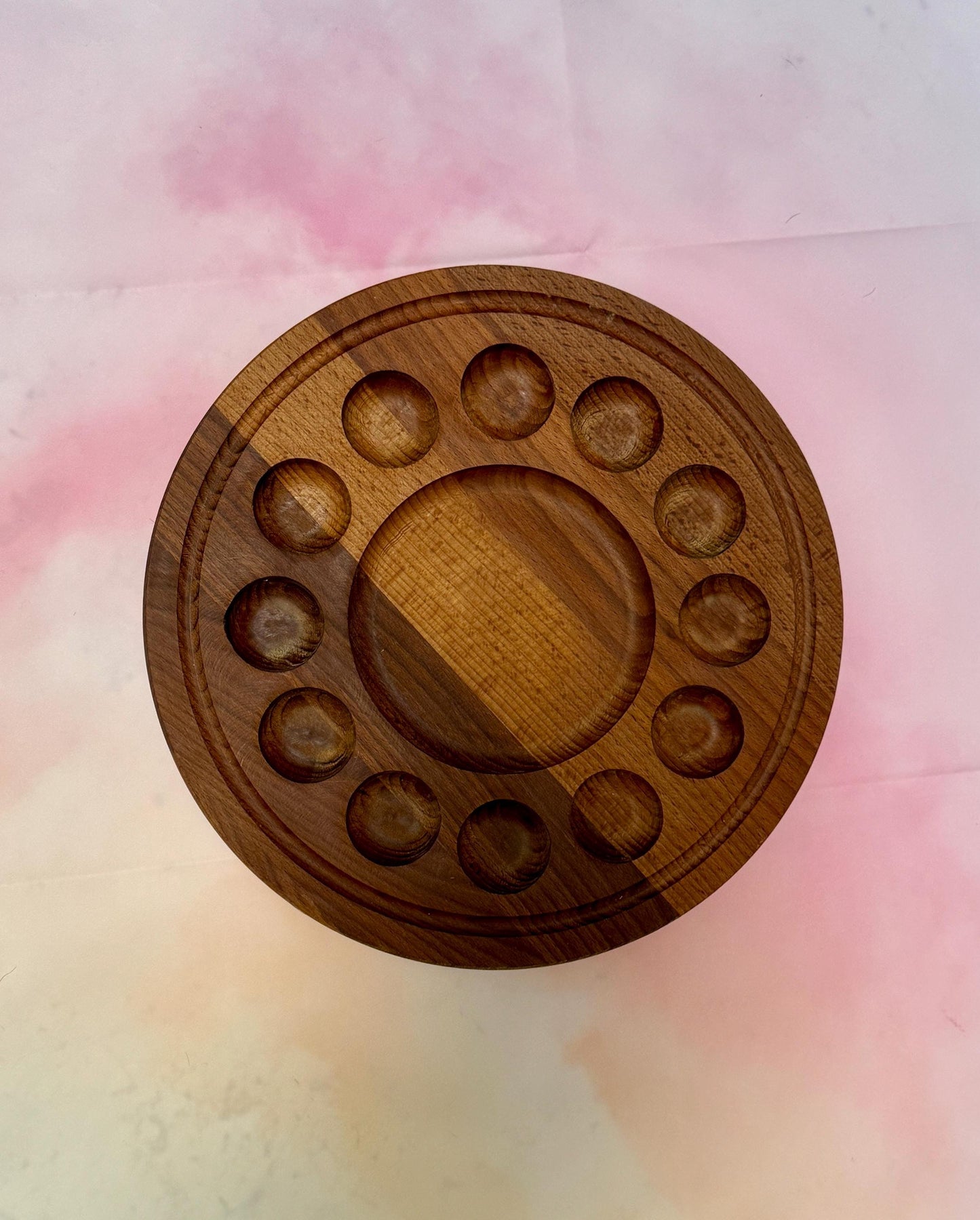 Wooden Stand for Easter Eggs and Paska Bread Solid Oak Wood