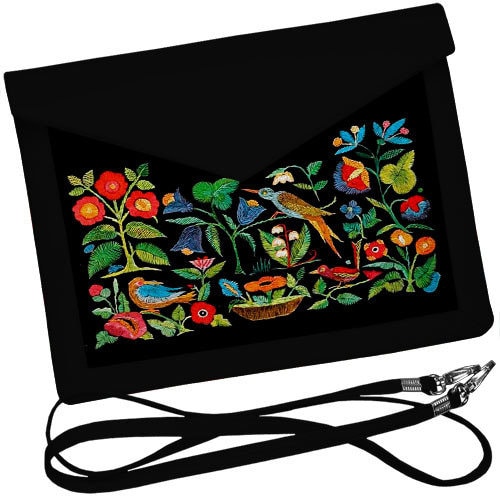 Ukrainian Clutch Crossbody Bag with Bold Ukrainian Ornament - 7 designs