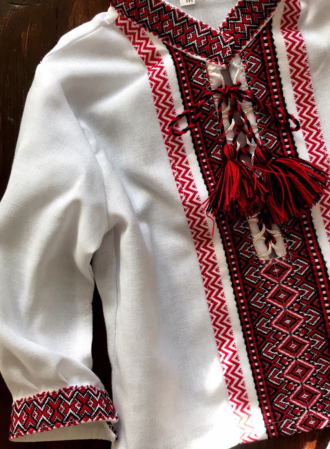 Adorable Red Ukrainian Baby Boy Baptism Set Baby Boy Vyshyvanka Outfit