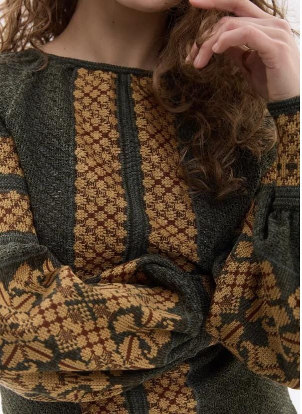 S-4XL Modern Embroidered Knitted Ukrainian Blouse A Perfect Blend of Comfort and Style