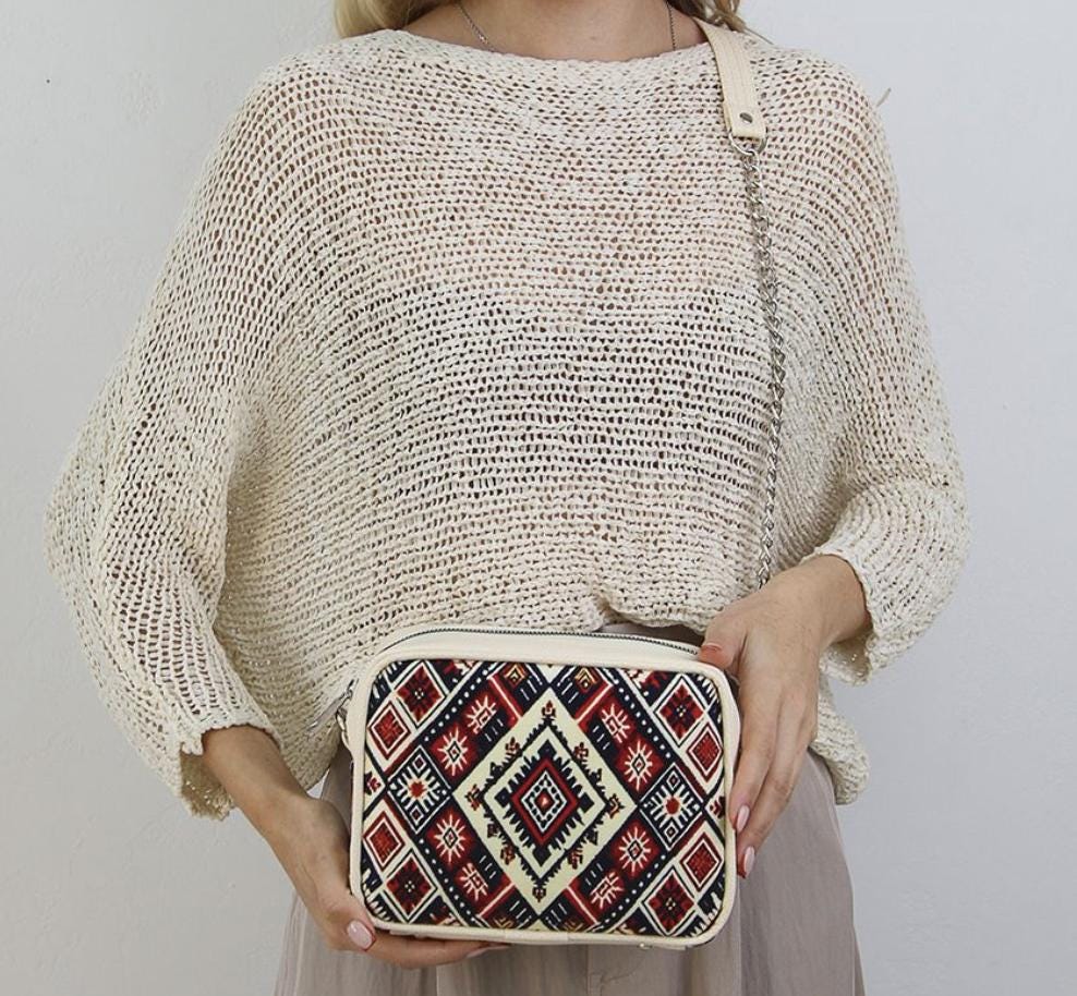 Ukrainian Shoulder Bag with Modern Ukrainian Ornament 9 designs