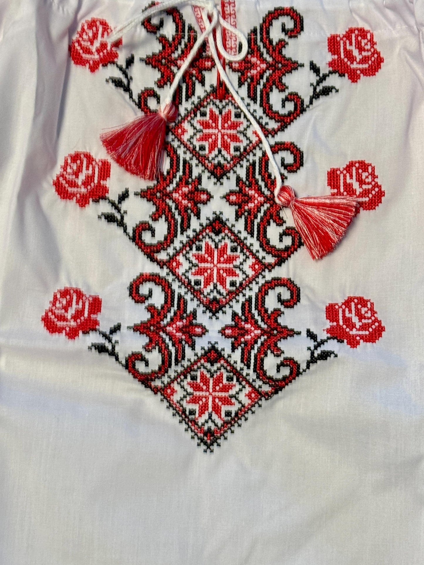 Ukrainian Folk Embroidered Vyshyvanka Blouse for Girls