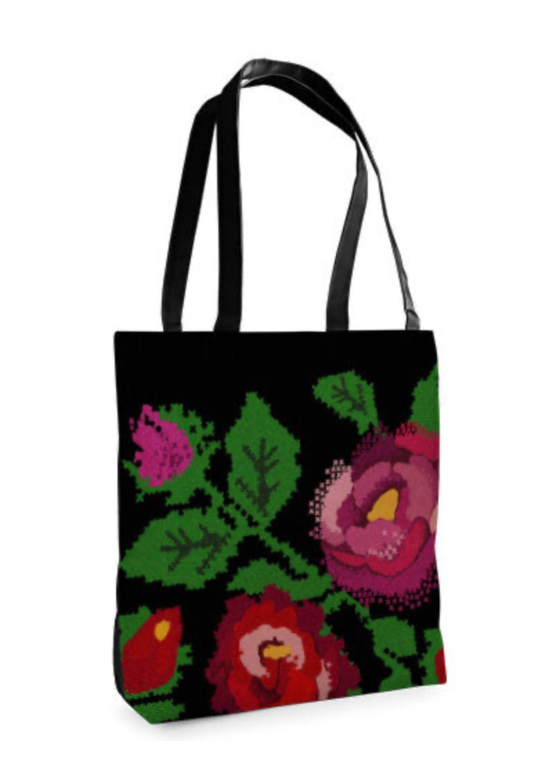 Ukrainian High-Quality Cotton Shopper Bag with Modern Ukrainian Art Print - 8 designs