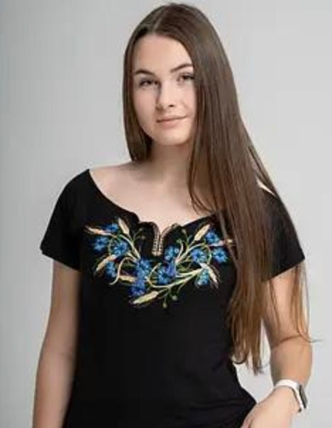 S-4XL Elegant Modern Boho Ukrainian T-Shirt with Embroidery