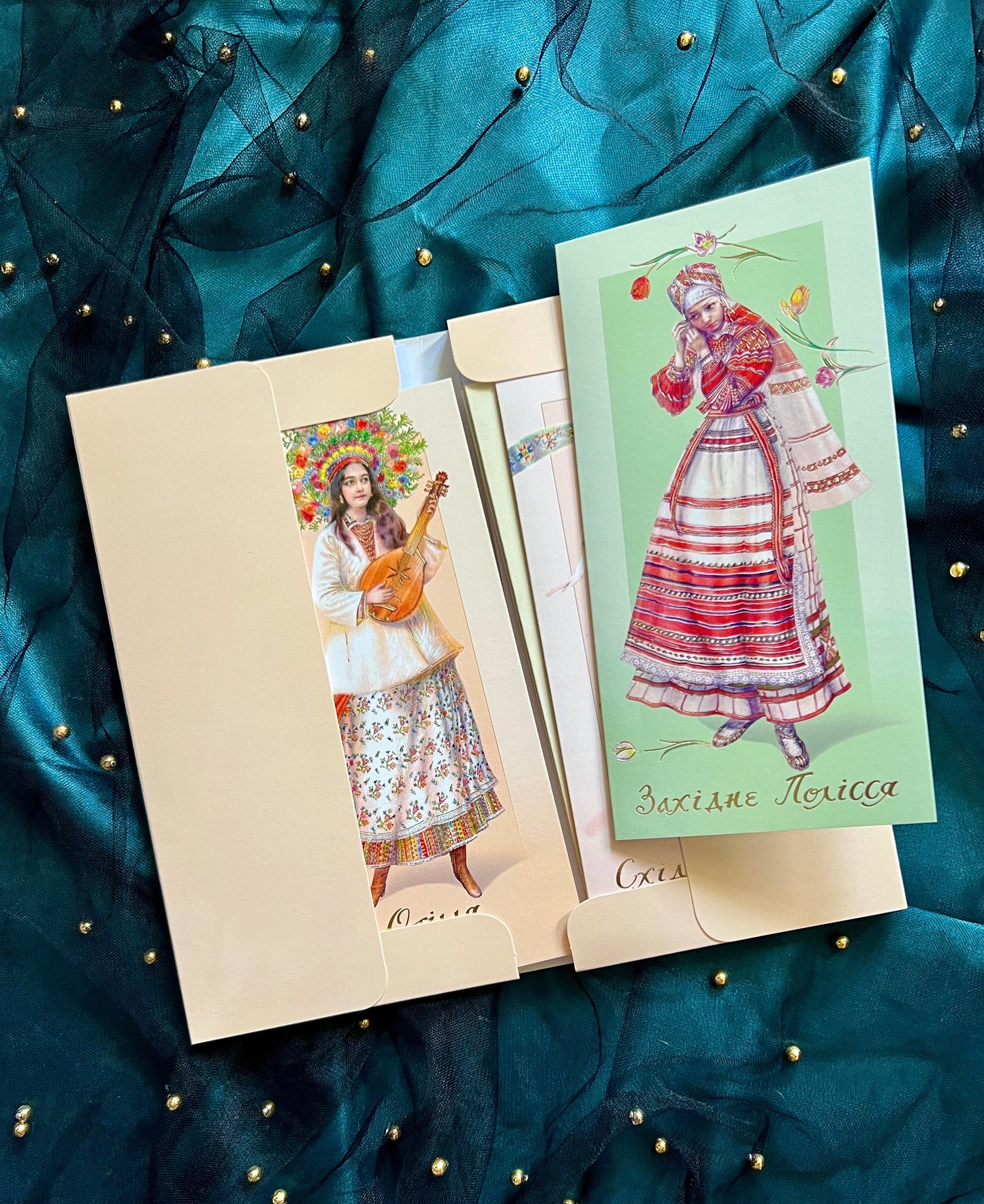 Gift Set of Ukrainian Folk Costume Postcards - Central and Southern Ukraine Ukrainian Gift Souvenir