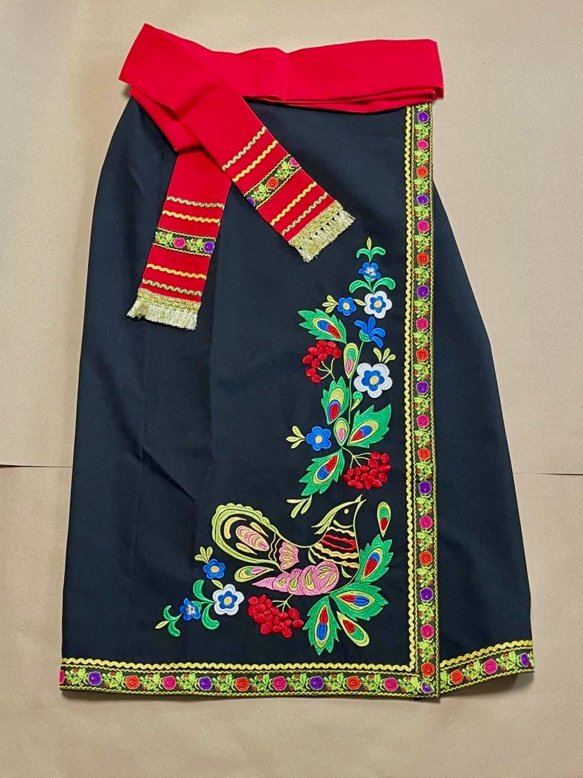 Beautiful Ukrainian Traditional Skirt Plakhta with Belt – Versatile Elegance for Every Occasion