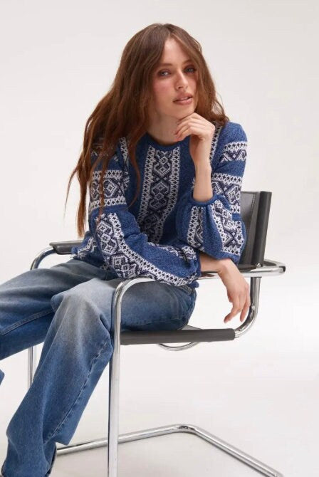 Modern Knitted Ukrainian Blouse with Crochet Details Elegant and Versatile