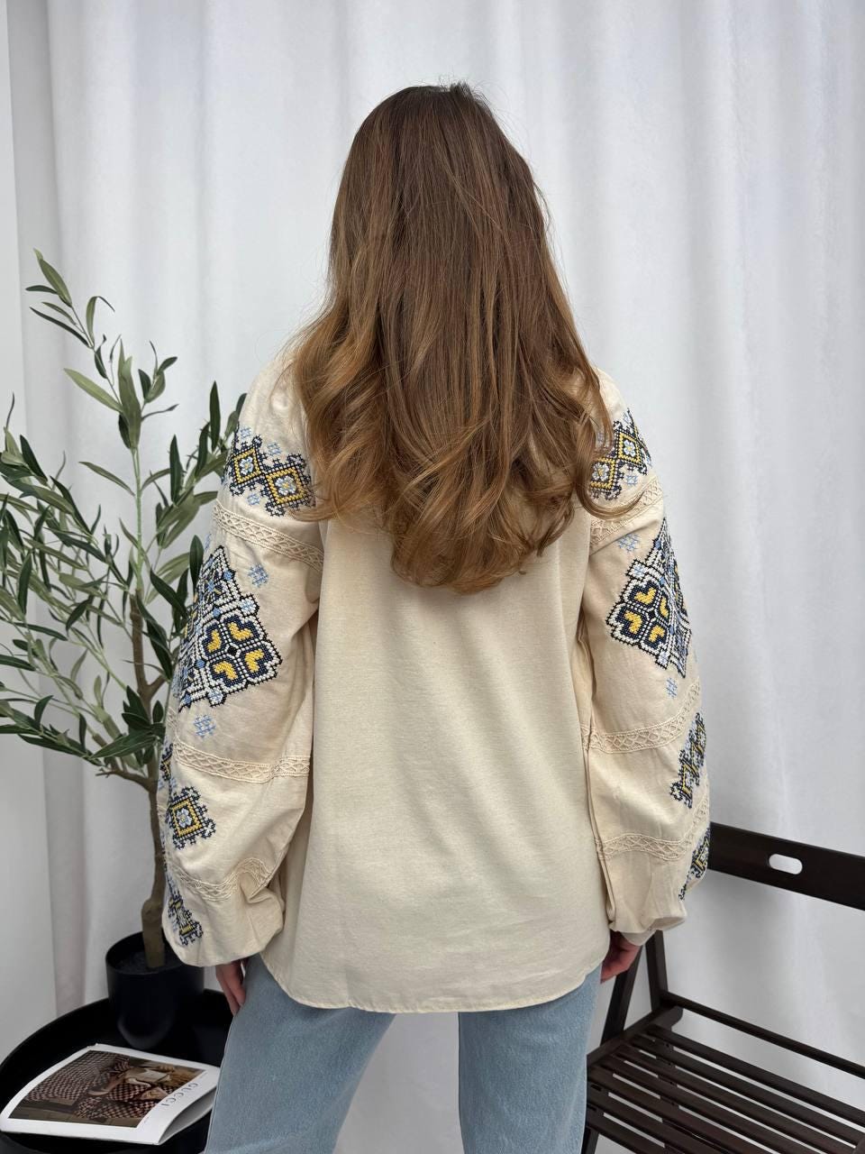 Stunning Modern Ukrainian Vyshyvanka blouse with Oversize Design and Rich Embroidery