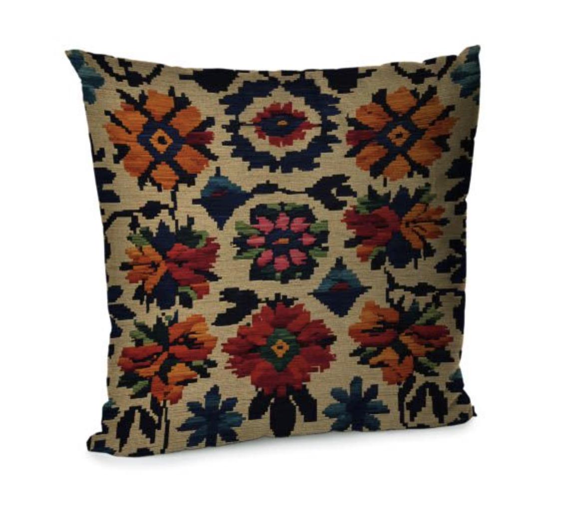 Decorative Velvet Pillowcase with Ukrainian Print 7 designs
