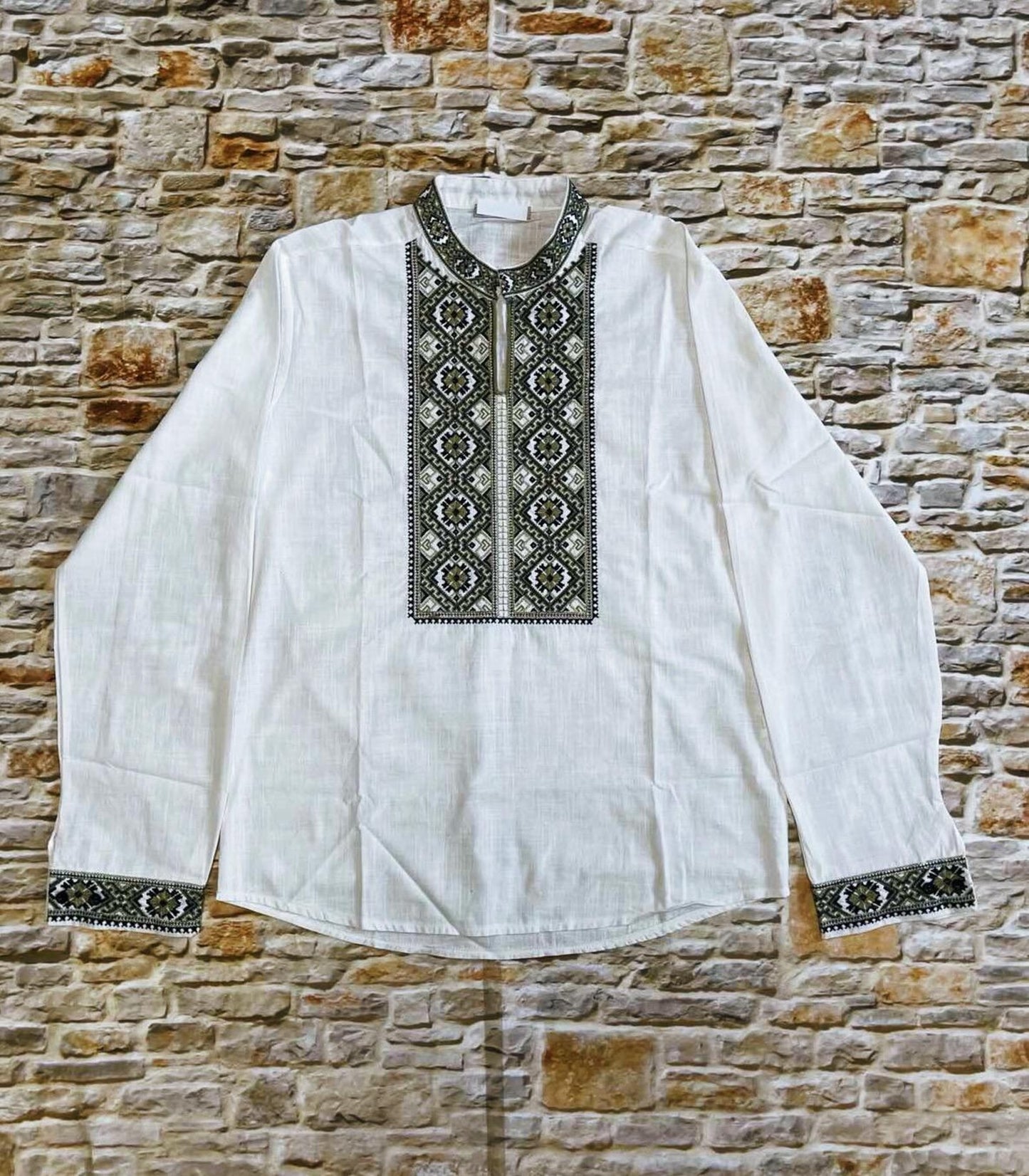 S-3XL Traditional Ukrainian Vyshyvanka Shirt with Embroidery