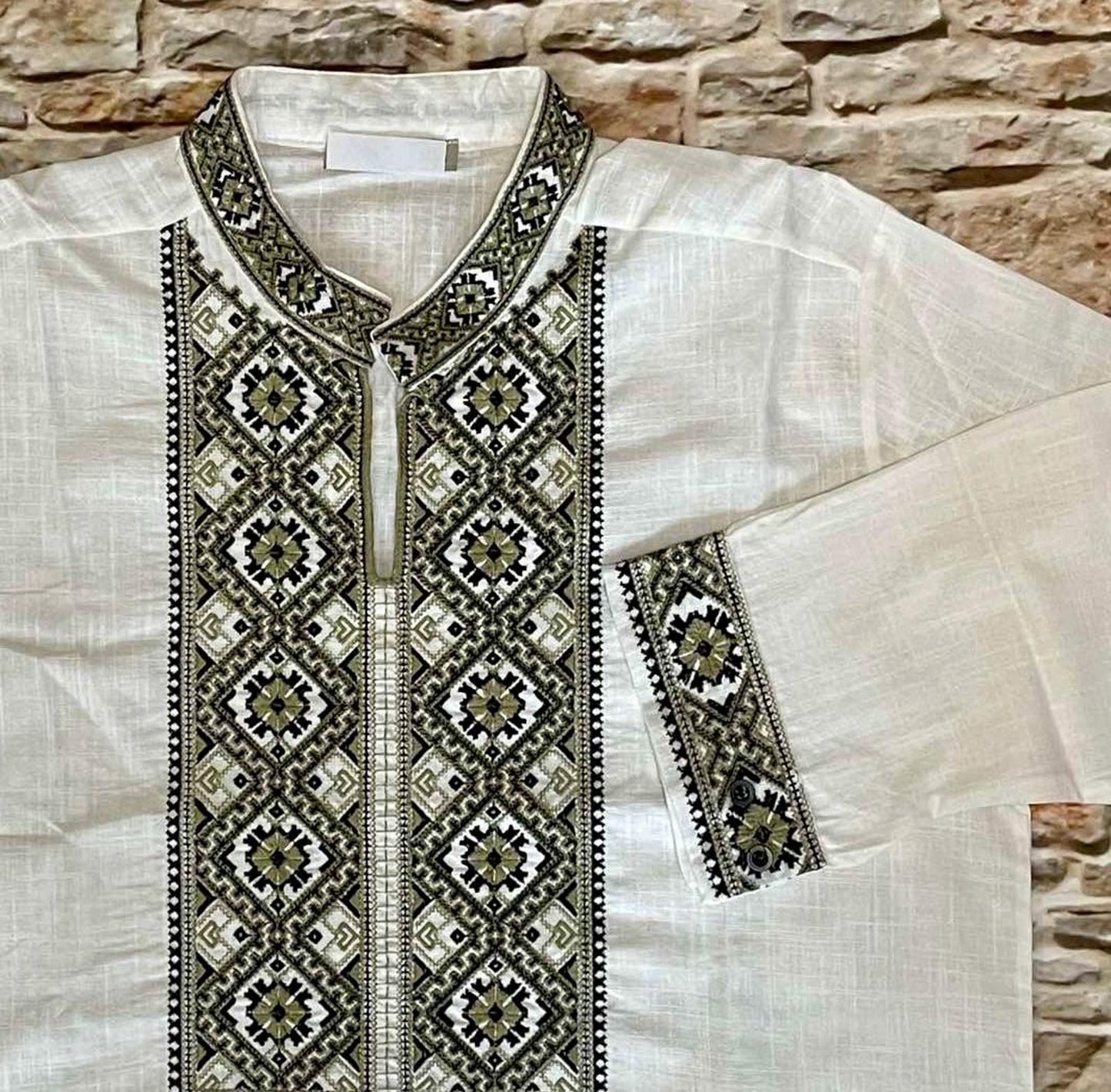 S-3XL Traditional Ukrainian Vyshyvanka Shirt with Embroidery