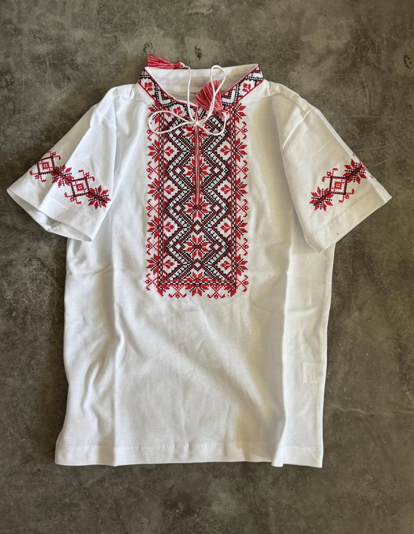 2-12YO Ukrainian High Quality Cotton Vyshyvanka T-shirt for Boys
