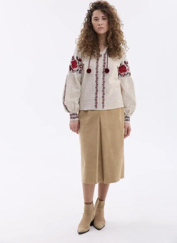 Modern Knitted Blouse with Crochet Details – Elegant and Versatile Ukrainian Vyshyvanka