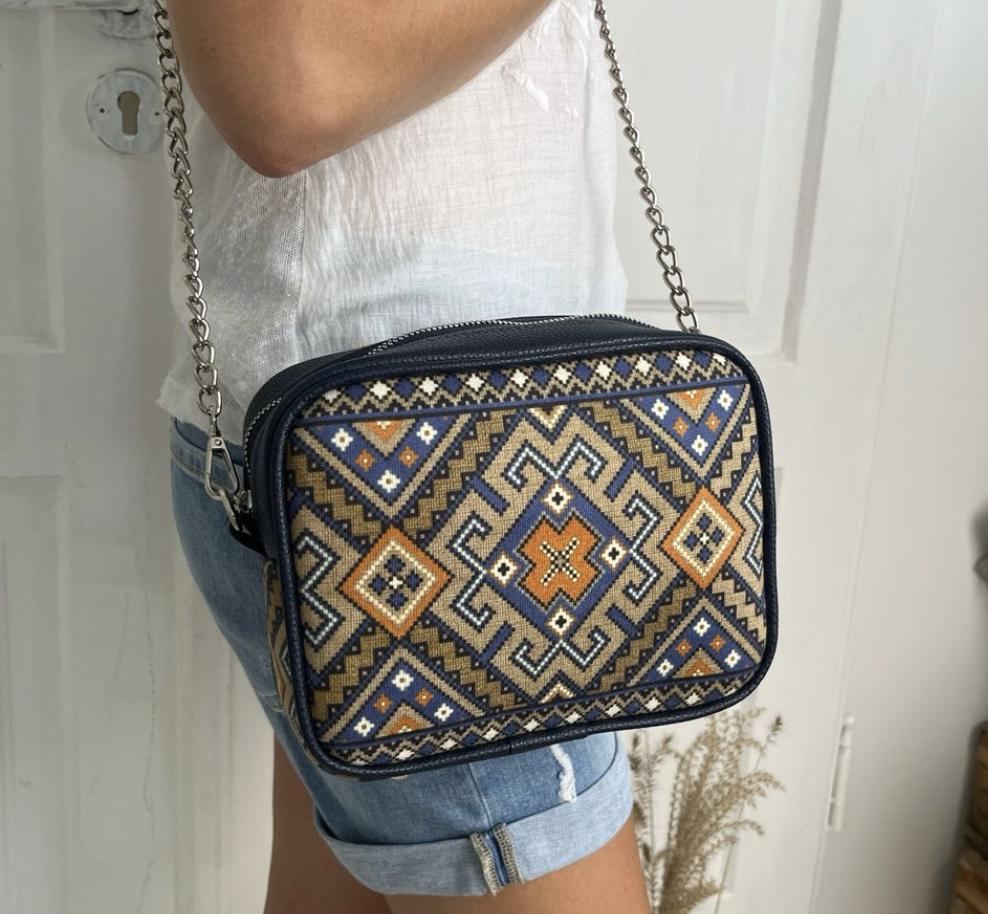 Ukrainian Shoulder Bag with Modern Folk Ornament - 8 designs