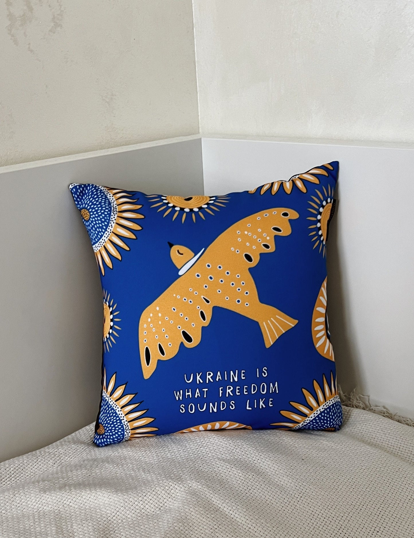 Decorative Pillow Case – Ukraine Is What Freedom Sounds Like