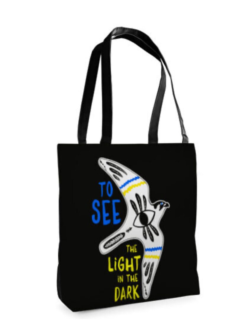 Ukrainian High-Quality Cotton Shopper Bag with Modern Ukrainian Art Print - 8 designs