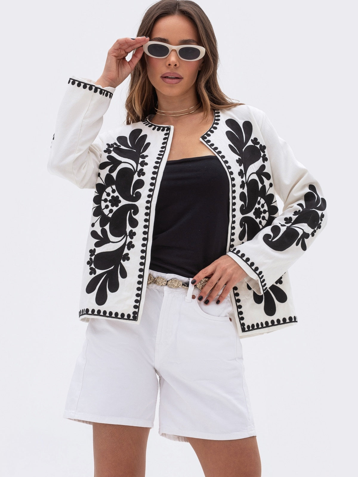 Boho Folk Floral Outerwear for Women