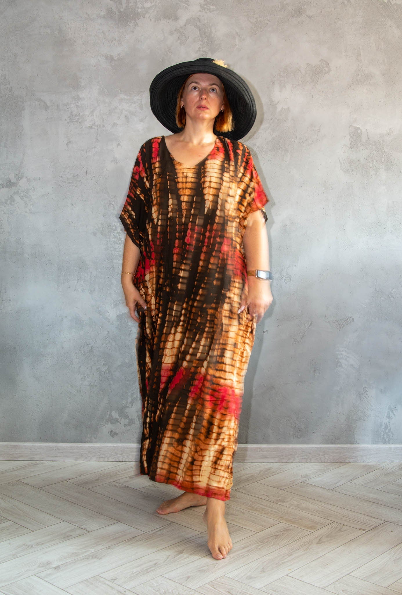 Tie Die Summer Robe Maxi Gown Home Wear Lounge Wear Summer