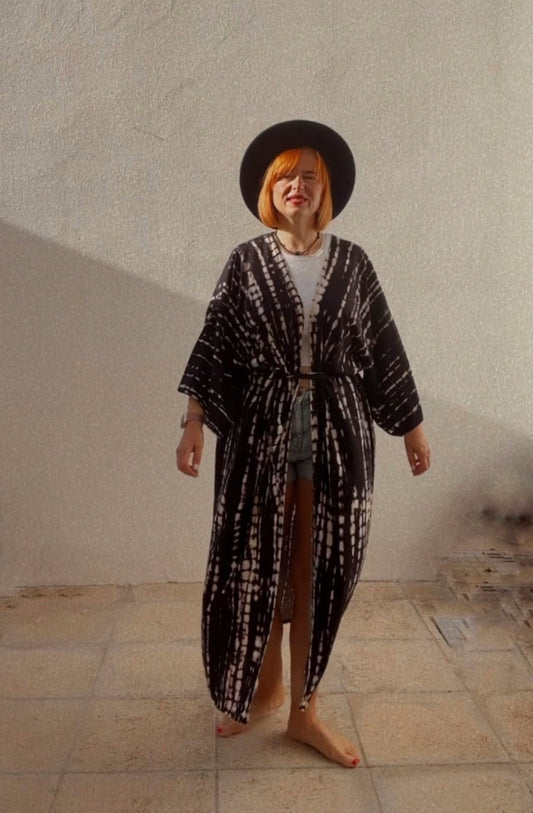 Tie Die Beach Cover Up Dressing Gown Resort Holiday wear