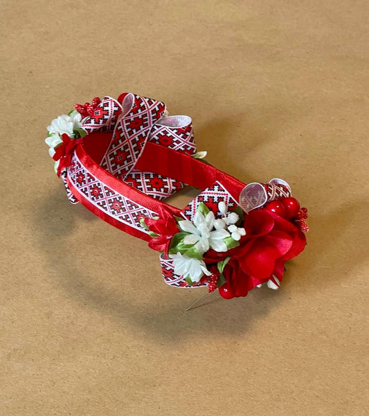 Elegant Ukrainian Vinok in Traditional Colors Ukrainian Headband
