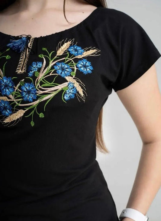 S-4XL Elegant Modern Boho Ukrainian T-Shirt with Embroidery
