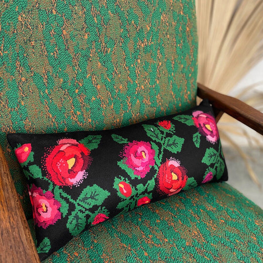 Decorative Velvet Pillow with Ukrainian Print Modern 5 designs