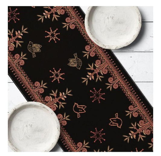 Joyful New Year Kitchen Table Runner Ukrainian Table Decor