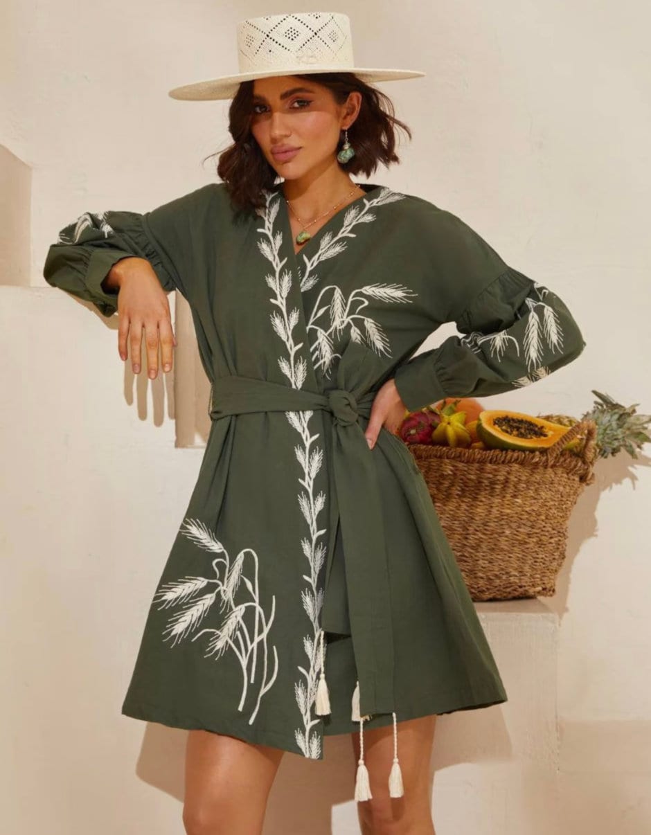 Modern flair Embroidered Summer Boho Resourt Vyshyvanka Dress