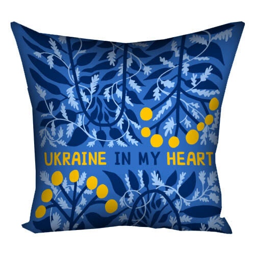 Decorative Pillow Case – Ukraine in My Heart